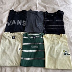 6 vans tees ls and ss men’s large